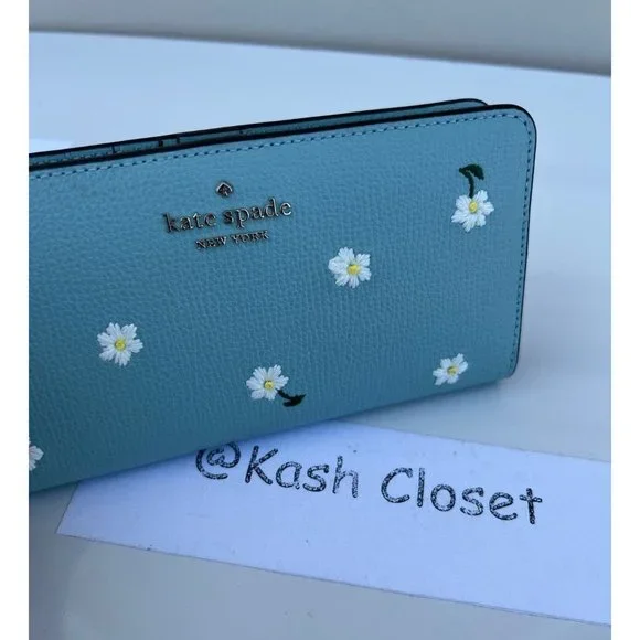 Kate Spade Wallet Large Slim Bifold Embroidered Wallet Aphrodite - Picture 5 of 6